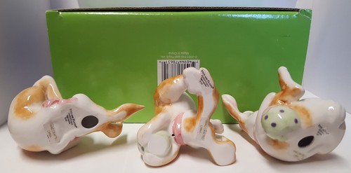 Fitz and Floyd Tumbling Rabbits Easter Figurines Set Eggscapades Bunnies w/Box - Picture 11 of 24