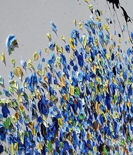 Abstract Painting 67" Glacier in Spring Oil Painting, original modern style - Picture 3 of 6