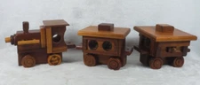 Vintage Wooden Handmade Train Locomotive Toy Handcrafted - Toys by Lou Stamped