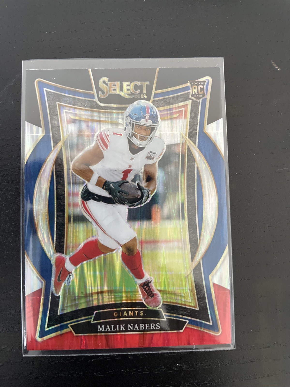 2024 Panini Select - Concourse Malik Nabers #29 Black & Red Shock Prizm (RC)