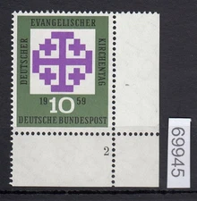 Federal 1959, Mich No 314 W FN 2 Corner Edge Smooth Rubber Form Number 2 Ama