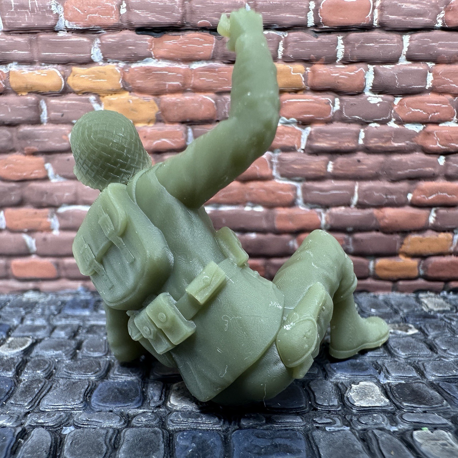 World War 2 American Throwing Grenade 3D Resin Toy Soldier 1/32 Scale WW2 Figure