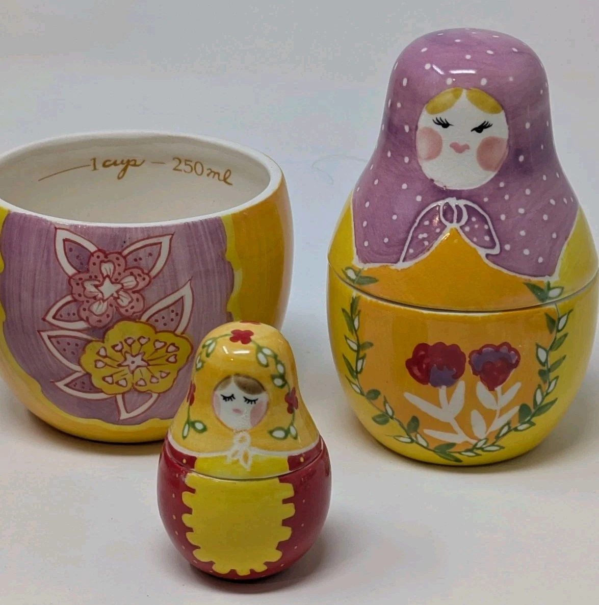 Anthropologie Russian Nesting Doll Measuring Cups Dolls Kitchen Decor
Opens in a new window or tab