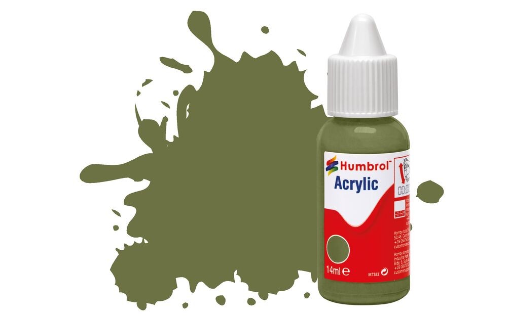 Humbrol Acrylic Paint DB0080 No.80 Grass Green Matt | Matt (14ml), Acrylic Paints for Models, Plastic, Metal, Wood, Glass, Ceramics and More, Touch Up Coat - Image 3