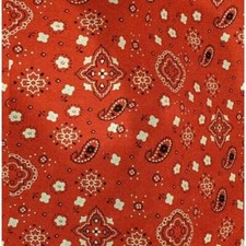 Red Hot Bandana Fabric 58 Inches Poly Cotton
