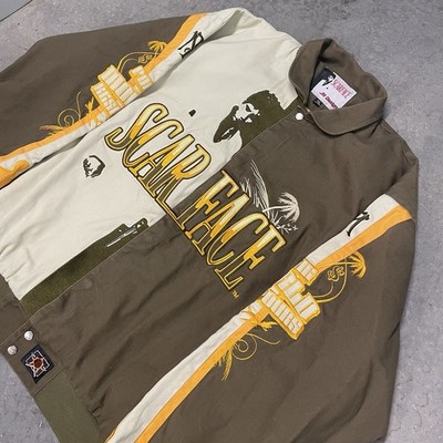 スタジャン VINTAGE 90s JH DESIGN SCAR FACE RACING JACKET Size 6XL - Vintage JH Design Scarface Jacket Racing Nascar Jeff