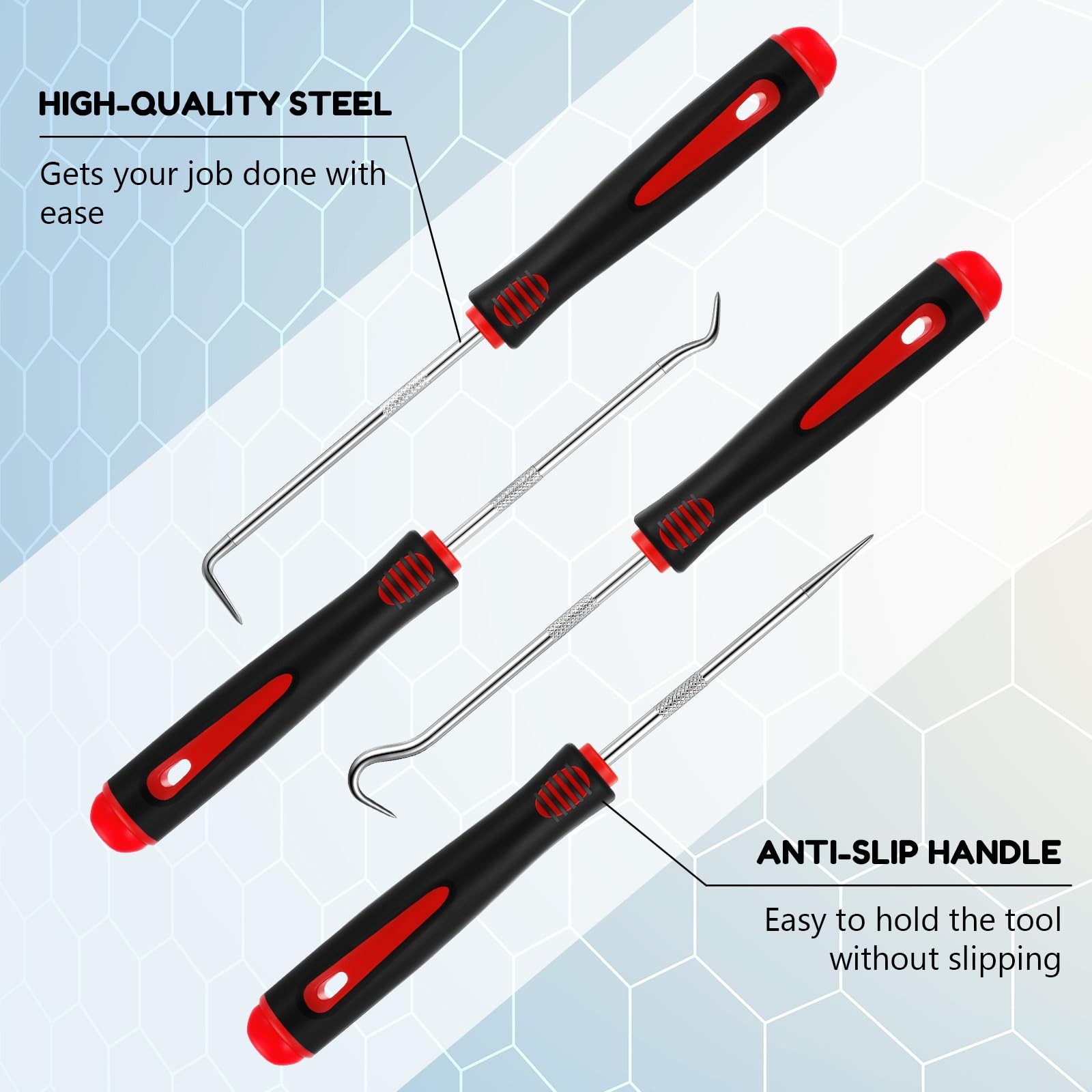4 Pcs Pick and Hook Set Precision Automotive Mechanic Picks Tools Set for Car...