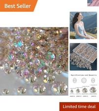 800Pcs 4/6/8/10mm Crystal Glass Beads for Jewelry Making Beads for Bracelets ...