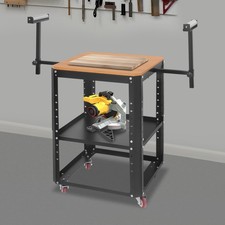 Rolling Planer Stand 550 lbs Load Capacity Tool Stand Height Adjustable w/Wheels