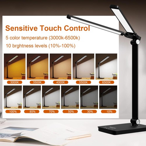 Double Head LED Desk Lamp, 10W Dimmable Piano Stand Light with Dual Swing Arm... - Picture 7 of 9