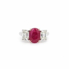 Platinum 14k Gold GIA Burma No Heat 5.71ctw R...