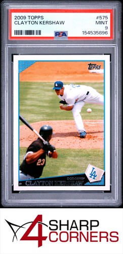 2009 TOPPS #575 CLAYTON KERSHAW DODGERS PSA 9