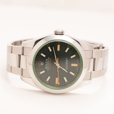 Rolex Milgauss 116400GV Green Crystal 40mm Watch Black Index Baton Dial 6
