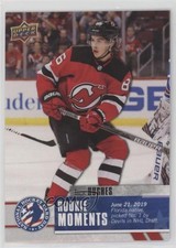 2020 Upper Deck National Hockey Card Day America Rookie Moments Jack Hughes aw2. rookie card picture