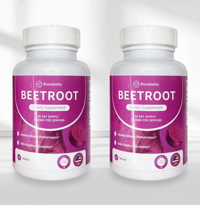 #ad 2PCS Rosabella Organic Beet Root 60 Capsules Natural Energy Boost Blood Pressure $12.88