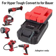 Adapter For Hyper Tough 20V Li-ion Battery Convert to for Bauer 20V Power Tools