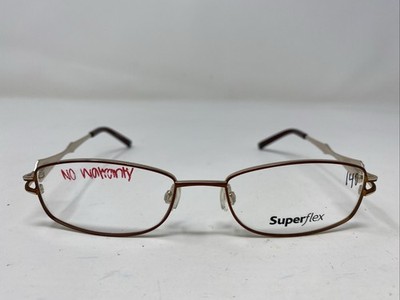 SUPERFLEX SF-398 C1 51-17-130 Brown/Gold Full Rim Eyeglasses Frame P666