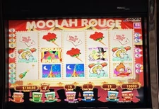 WMS BB1 MOOLAH ROUGE SLOT MACHINE GAME CARD & OS SOFTWARE SET MULTIPLE BONUSES