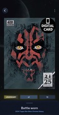 99cc DARTH MAUL CHROME GALAXY ART PRISM LEGENDARY Star Wars Card Trader