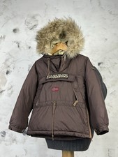 Napapijri Kids Anorak Jacket Faux Fur Hood Size 6