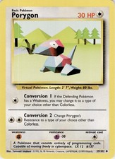 Porygon 39/102 Uncommon Base Set Unlimited Pokemon Lightly Played