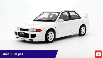 OTTO Maßstab 1:18 Resin Modellauto - 1995 Mitsubishi Lancer Evo III, weiß - OT1065