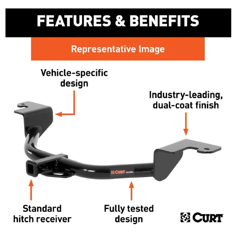 Curt Class 1 Rear Trailer Hitch for 89-98 Chevy Tracker / Suzuki Sidekick 111283 Foto 2 de 4