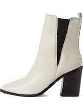 MARC FISHER LTD Womens Ivory Kristie Toe Block Heel Leather Heeled Boots 9 M