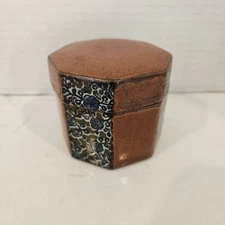 Vintage Takahashi San Francisco Hand Decorated Japanese Pottery Trinket Box