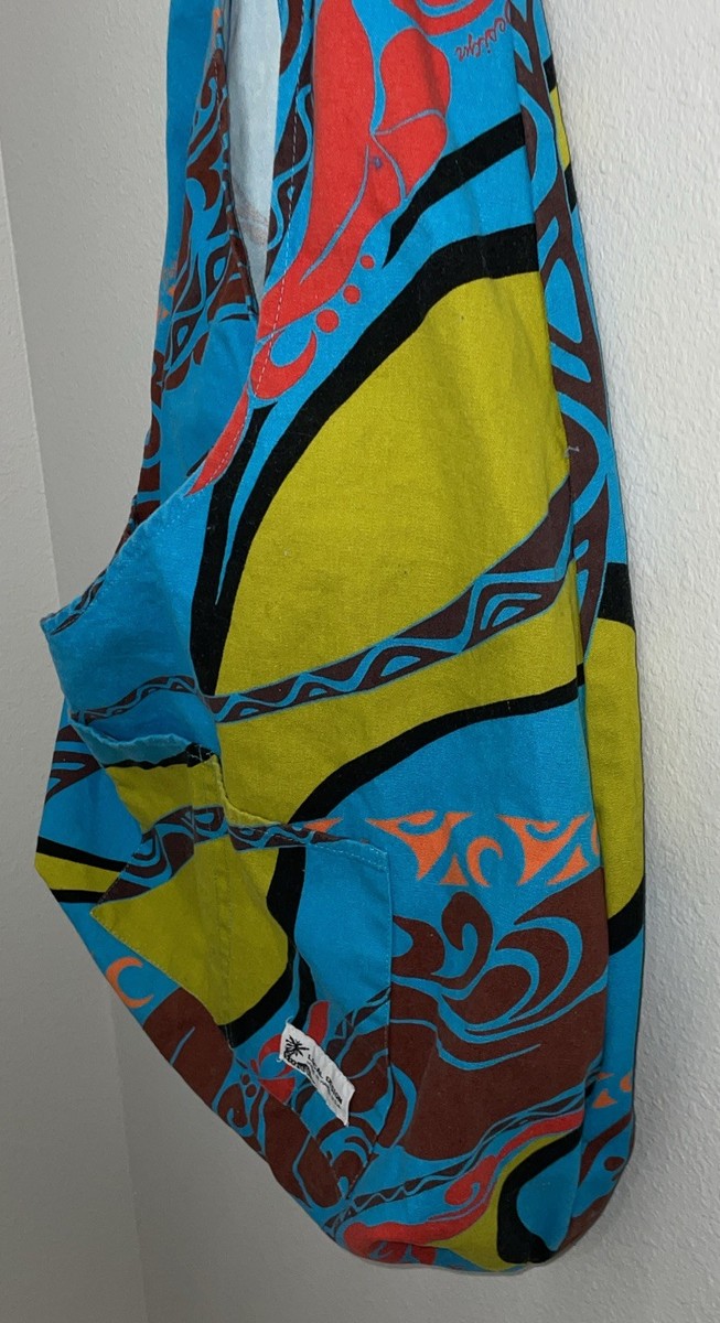 Local Design Handmade in Hawaii Sewn Sling Criss Cross Shoulder Tote Bag View 5