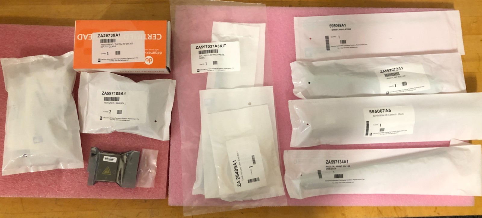 Sealed Air PS125 Autobag replacement parts ZA597038A2KIT INCOMPLETE