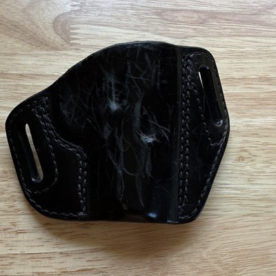Mitch Rosen Express Line Black Leather OWB Belt Loop Holster RH Springfield emp3
