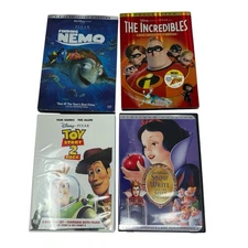 Disney Pixar DVD Lot 5 Movie Bundle  Toy Story 1 & 2 Nemo Snow White Incredibles