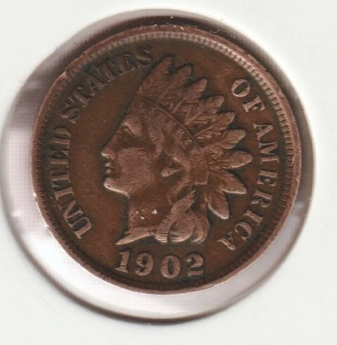 US Rare Old West 1902 Indian Head Penny Coin American Collection Shield Cent USA