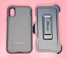 OtterBox Defender Case iPhone X iPhone Xs Black Open Box With Holster Belt Clip