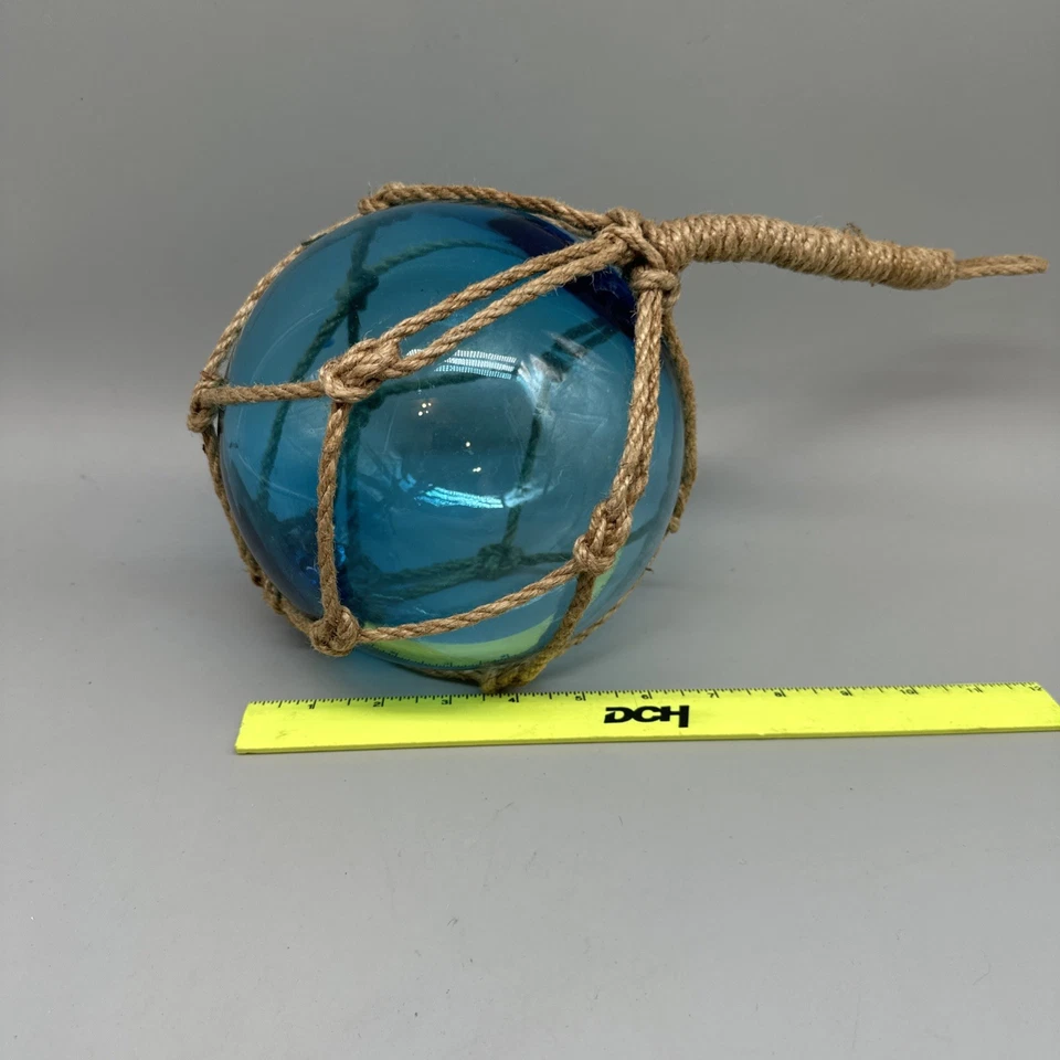 3 玻璃海洋渔网浮漂渔网琥珀蓝色绿色小号中号 — 第 3/4 张图片