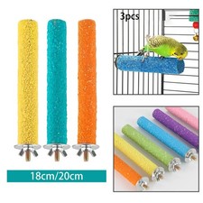3 Pieces Bird Stand Toy Wood Bird Stand Sticks Cage Branch Perches