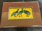 💥Unique Artwork Blue Hens On Batik Shang Hai Gallerie Gorgeous! 1 Day Ship!👍 — photo 2