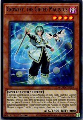 Crowley, the Gifted Magistus MAMO-EN059 Magnificent Monsters Yu-Gi-Oh NM