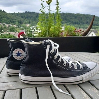 Converse All Star Chucks Hi, schwarz, Gr. 44, neue Schnürsenkel