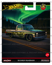 Hot Wheels Flames 5 Pack Multipack 83 Chevy Silverado Premium Custom Card NO CAR