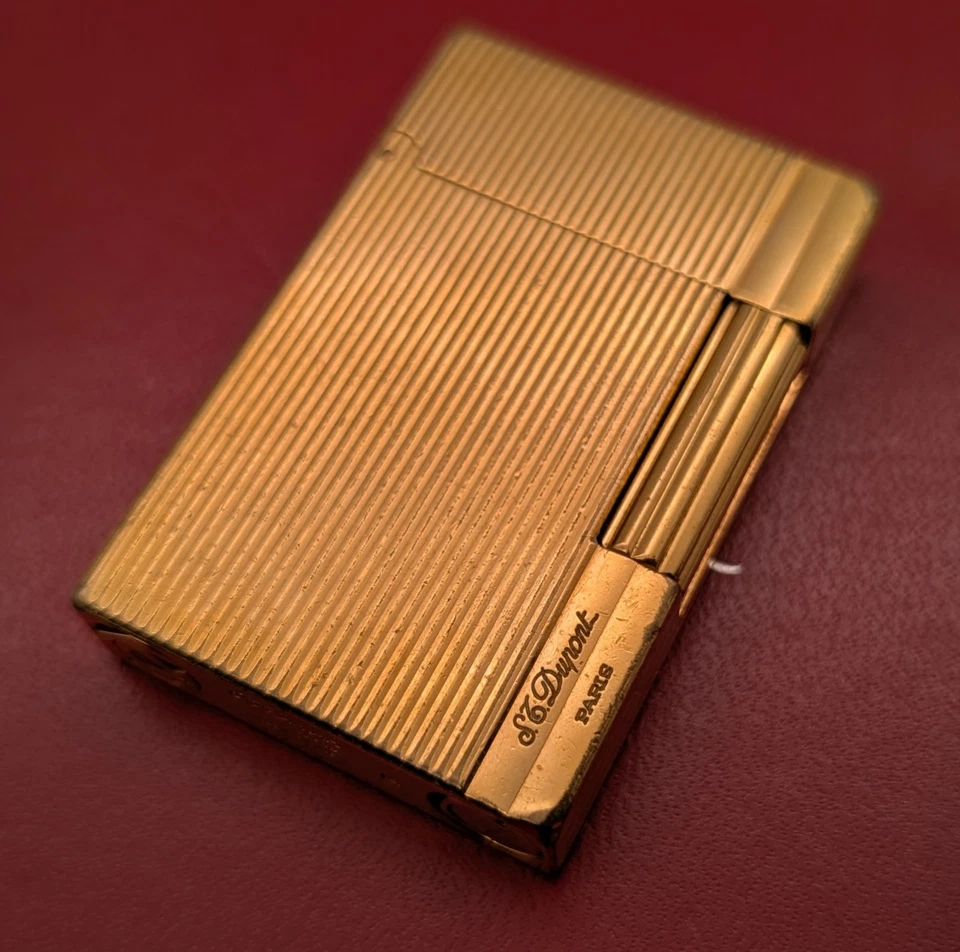 S.T.Dupont Ligne 1 Vintage Accendino – Goldfinish– Fullset da Collezione # Foto 4 de 4