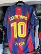Mens Nike FC Barcelona 2025-2026 Home Champions League Lamine Yamal Jersey 10-XL
