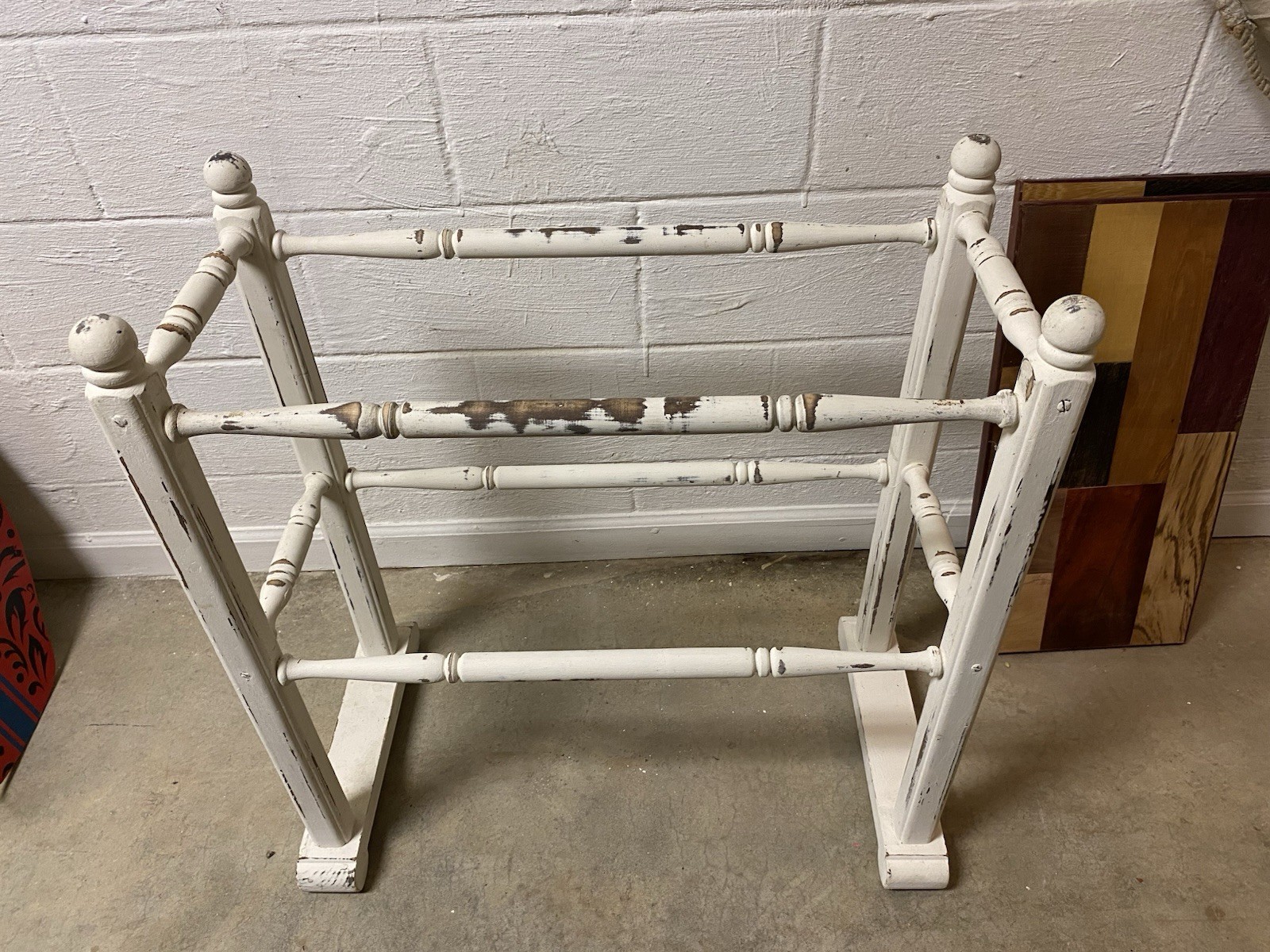 Vintage Bookcase Project, Quilt Wall Hanger Rack,with two Exotic Wood shelves