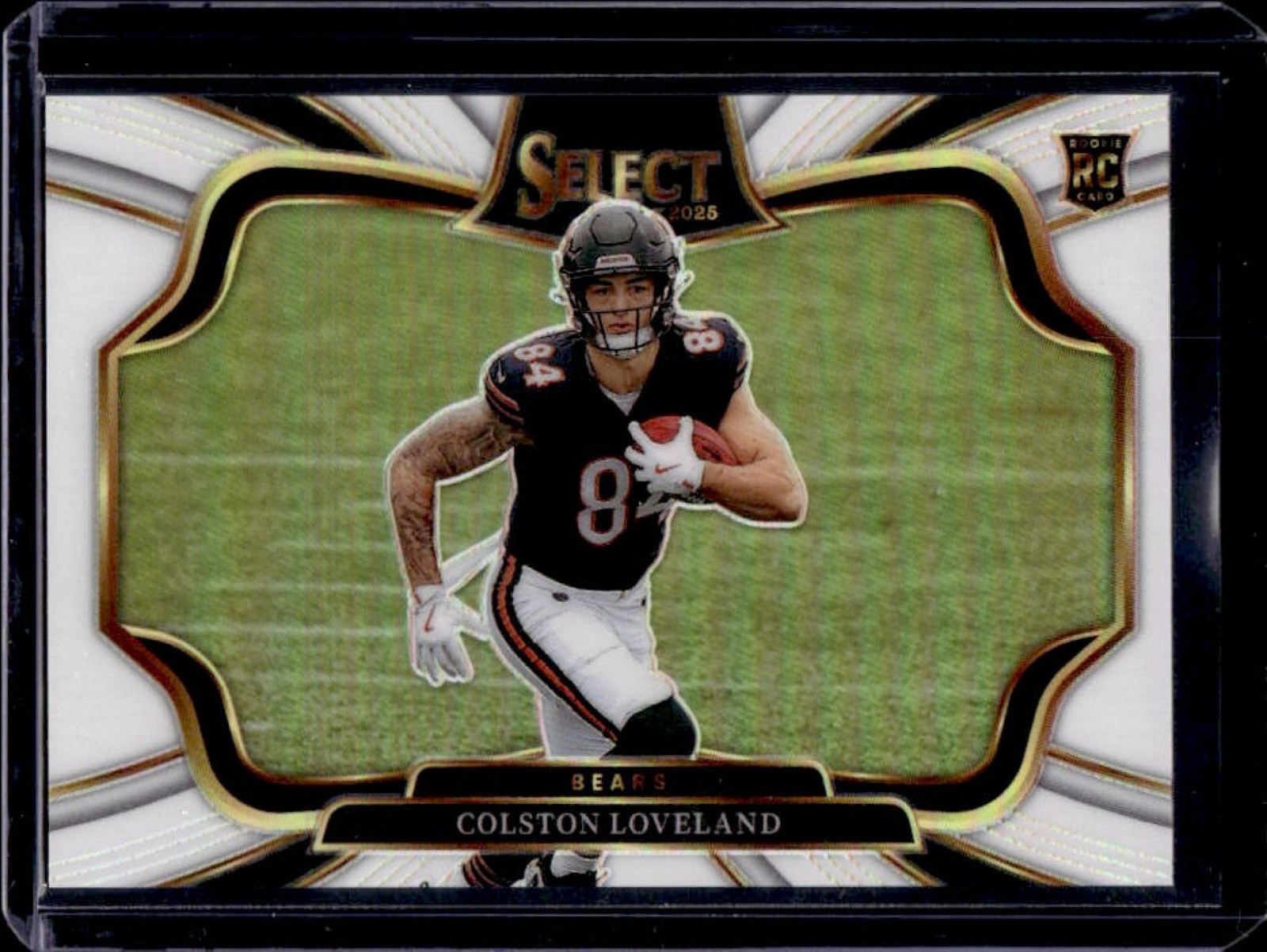 2025 Panini Select Colston Loveland Field Level RC White Prizm #/35 Bears