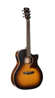 Cort GA1EOPSB Grand Regal Series GA1E Acoustic-Electric Guitar. Open Pore