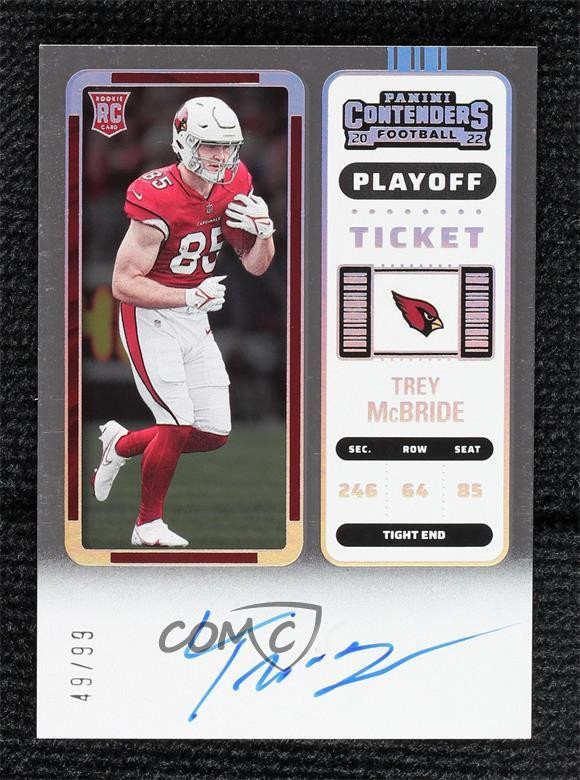 2022 Panini Contenders RPS Playoff Ticket 49/99 Trey McBride #136 Rookie Auto RC