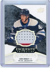 2024-25 BLACK DIAMOND HOCKEY EXQUISITE 2/c PATCH #34/99 CBJ Gavin Brindley