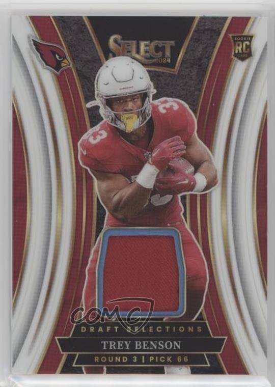 2024 Panini Select White Prizm 13/75 Trey Benson #DSM-TBN Rookie RC 0w8p