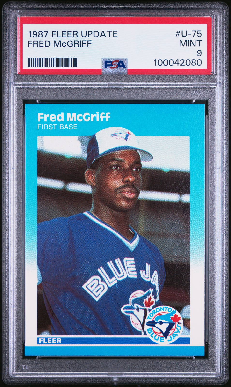 1987 FLEER UPDATE #U-75 FRED MCGRIFF PSA 9